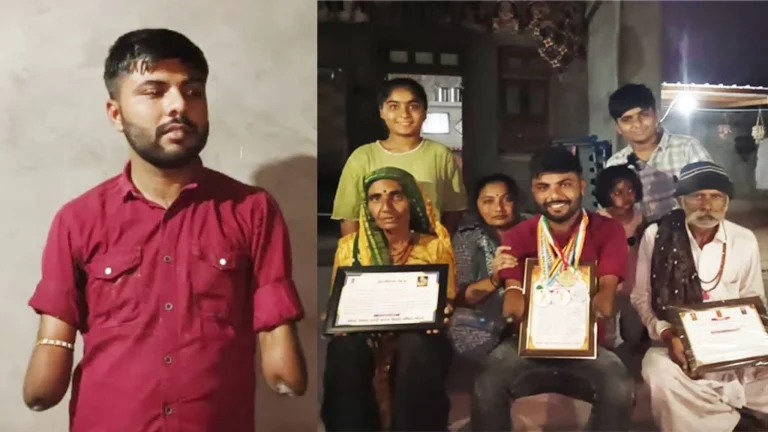 સાયલાના દિવ્યાંગ યુવાને બંને હાથ ગુમાવ્યા હોવા છતાં STI પરીક્ષામાં ગુજરાતમાં બીજો નંબર મેળવ્યો