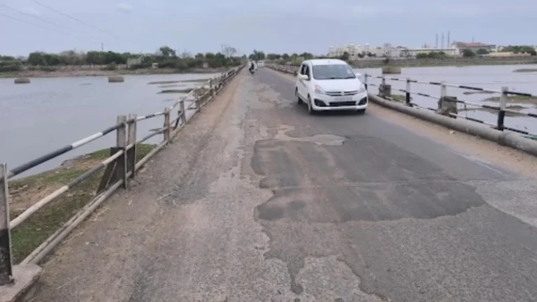 મૂળી ભોગાવો નદીના પુલના પિલરોમાં સળિયા દેખાવા છતાં તંત્ર ટેન્ડર પ્રક્રિયામાં અટવાયું, મુસાફરોના જીવ જોખમમાં