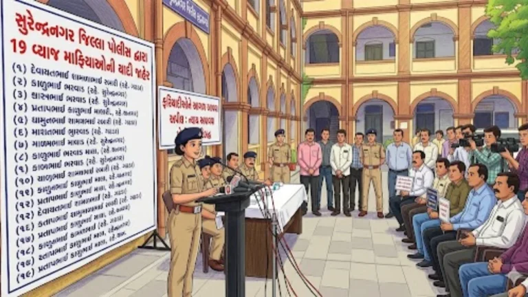 સુરેન્દ્રનગર પોલીસે 19 વ્યાજ માફિયાઓની યાદી જાહેર કરી, ફરિયાદીઓને આગળ આવવા અપીલ