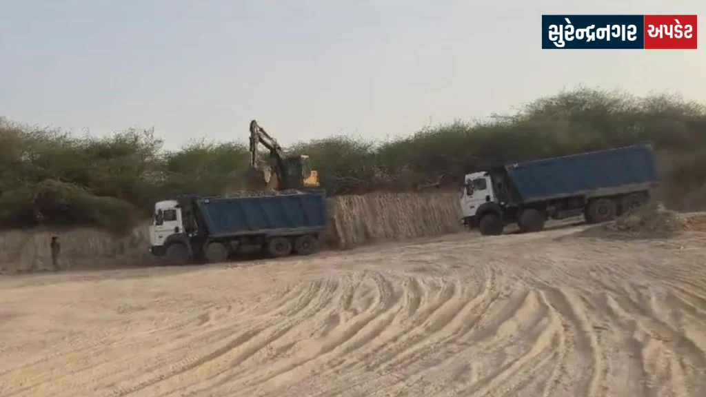 dasada-lake-illegal-soil-mineral-theft-surendranagar