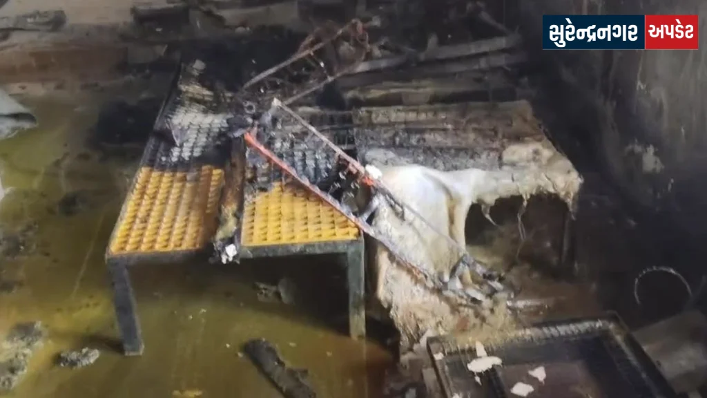 wadhwan gidc Rimtex Engineering  short circuit fire accident  2