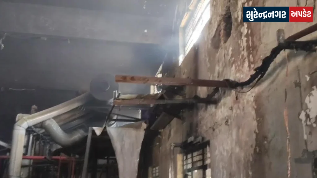 wadhwan gidc Rimtex Engineering  short circuit fire accident  3