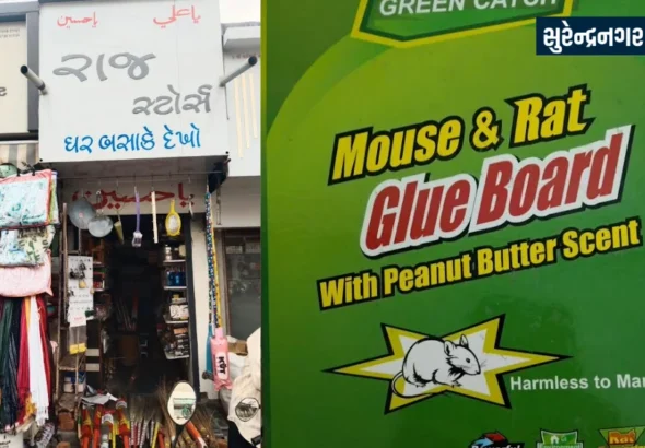 surendranagar-sog-police-raid-rat-trap-sellers-raj-store