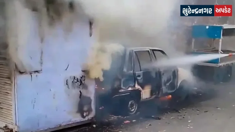 surendranagar-tanki-chowk-car-and-cabin-fire-accident