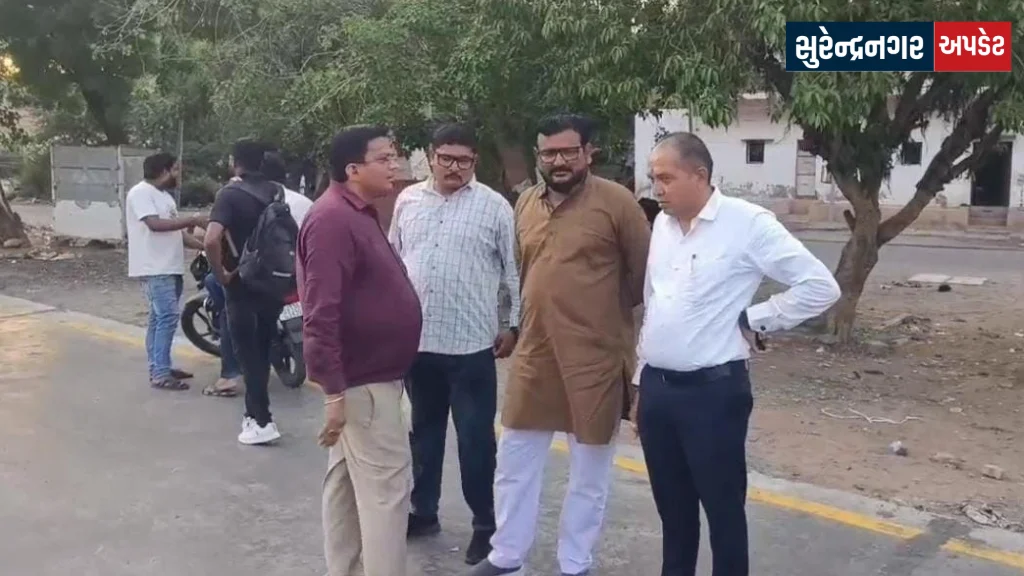 surendranagar-mayor-inspected-road-and-riverfront-development-works