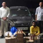 Rajkot Range IG Team Seized Foreign Liquor and Car in Dasada Raid