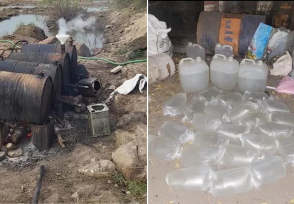 Bhavanigarh Muli illegal liquor raid Rajkot Range IG team Surendranagar