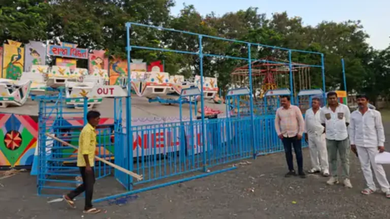 Sayla Lalji Maharaj Temple Lok Mela Stalls Setup
