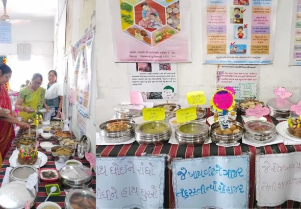 Poshan Utsav Wadhwan THR and millets recipe competition ICDS